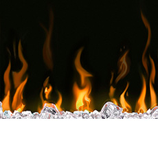 Электрокамины серии Optiflame популярный эффект пламени